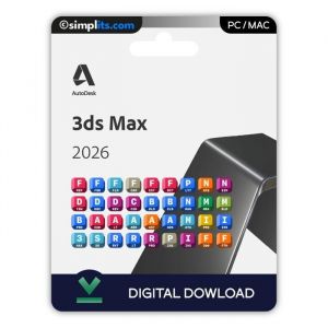 Autodesk 3ds Max 2026 &ndash; Abonnement 1 An &ndash; Licence officielle &ndash; Compatible Windows & Mac - &Agrave; t&eacute;l&eacute;charger