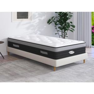 Matelas ressorts ensach&eacute;s et m&eacute;moire de forme AMARANTE de NATUREA - 90x200cm