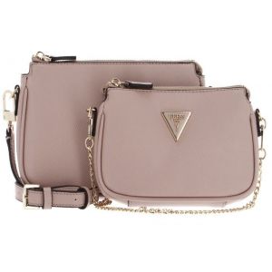 GUESS Sac &agrave; &eacute;paule bandouli&egrave;re vieux rose pour femme - Noelle Double Pouch Crossbody Rosewood 241323