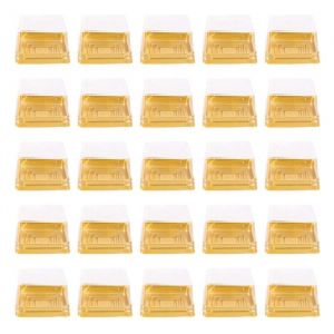 100 Pi&egrave;Ces S&eacute;Ries en Plastique Mini Bo&icirc;Te &agrave; G&acirc;teau Carr&eacute; G&acirc;teau de Lune Dome G&acirc;teau Bo&icirc;Tes DOr Festival de No&euml;L de Mariage