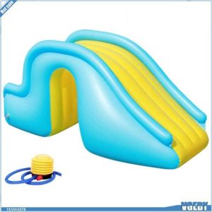 Ashata jouet de jeu aquatique Toboggan gonflable pour piscine d&eacute;t&eacute; fournitures de piscine jouet jouets talkie-walkie Bleu ciel