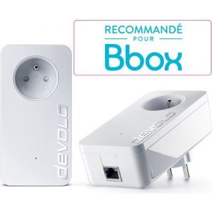 Lot de deux adaptateurs CPL Devolo dLAN 1200 + avec prises int&eacute;gr&eacute;es