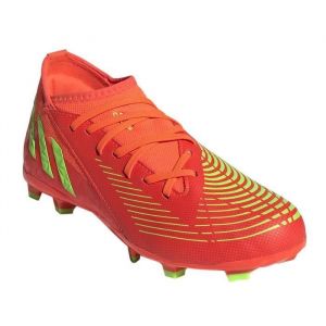 Chaussures de football ADIDAS Predator EDGE3 FG JR Orange - Mixte/Enfant - Crampons moul&eacute;s - Terrain sec