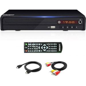 Lecteur DVD pour TVDVD/CD/MP3 avec Prise USBSortie HDMI et AV(câble HDMI et AV Inclus)télécommande(sans BluRay)