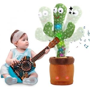 Cactus Qui Danse et Répète FrancaisLe Cactus Qui Parle et Qui DanseTalking Cactus Peluche Musical BebeJouet Cactus Qui Repete