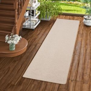 Tapis - SNAPSTYLE - Long couloir - Velours &agrave; boucles fines - Beige - 100x300 cm