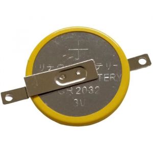 TOPALLI - Piles &agrave; broches horizontales CR2032 compatible avec SNES Super Nintendo N64 Sega Megadrive Batterie picots &agrave; souder