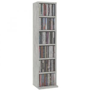 Bon plan Armoire à CD - meuble Étagère Colonne - JILI HOT - Gris béton 21x20x88cm - Bois dingénierie - Pour salon/bureau