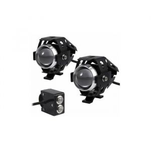 2pcs 15W Phare Moto Feux Additionnels LED Phares Avant Moto Anti Brouillard Projecteur Spot LED Moto 3000LM U5 Etanche 12-24V pour