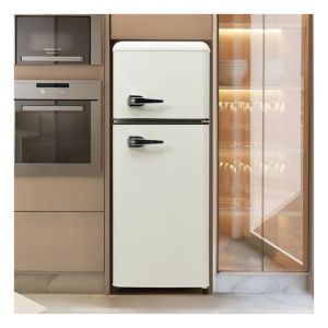 Réfrigérateur 92 litres 64L+28L réfrigérateur à deux portes 116 kWh/an -27 °C ~13 °C Frigo a éclairage LED classe D blanc