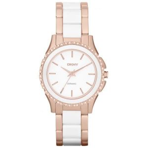 Montre femme - DKNY - WESTSIDE NY8821 - Quartz - Analogique - Céramique Acier inoxydable plaqué Or