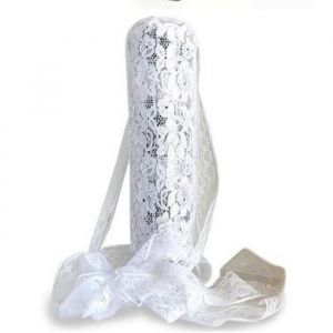 Chapeau de Bretonne - Coiffe de bigoudene (feutre + dentelle) - Femme - Blanc - Déguisement - Fest Noz