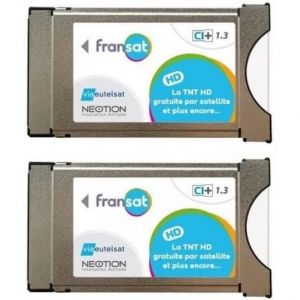 Modules PCMCIA - FRANSAT - Derni&egrave;re Version 1.3 - Pack de 2 - CI+ - Noir