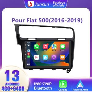 Junsun Autoradio Android 13 4Go+64Go pour VW Golf 7 (2012-2020) 10 Écran Tactile avec Carplay Android Auto GPS WiFi Bluetooth FM