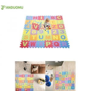 HSTURYZ Tapis Mousse  Dalles 16 x 16 cm avec Certification CE & TÜV  Tapis pour Enfants  Tapis de Puzzle (Lettres + Chiffres)