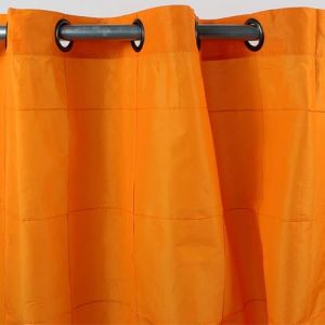 Rideau en taffetas orange 150x250