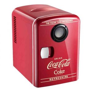 R&eacute;frig&eacute;rateur/chauffe-eau thermo&eacute;lectrique portable Coca-Cola 12 V 4 litres/6 canettes avec haut-parleur Bluetooth