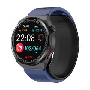 INF Montre intelligente électrocardiogramme ECG tension artérielle fréquence cardiaque oxygène dans le sang Bleu foncé