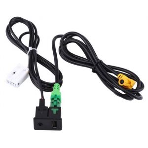 Dilwe USB Adaptateur Pour BMW USB AUX Commutateur Prise de Voiture Câble Adaptateur Pour BMW 3 5 Série E87 E90 E91 E92 X5 X6