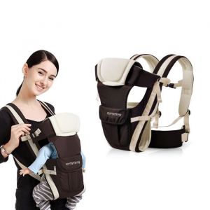 0 - 24 Mois Porte-b&eacute;b&eacute; Ergonomique 4 en 1 Sangle Multifonction R&eacute;glable - Marron
