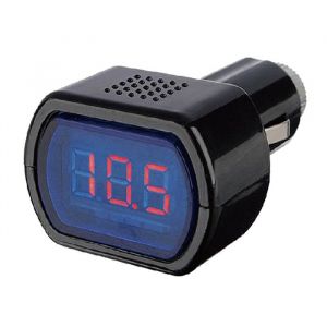 Voltm&egrave;tre LED 12 V/24 V pour prise allume-cigare de voiture testeur de tension de batterie d&eacute;tecteur pour voiture camion