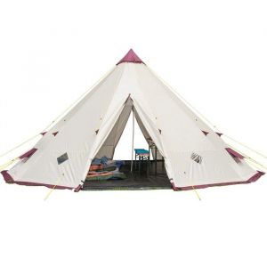 Tente tipi indien 12 personnes -Skandika Tipii 301 - Diamètre : 550 cm - 3m de hauteur - Beige