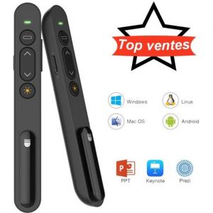 Pr&eacute;sentation Sans fil Doosl&reg; 2.4GHz T&eacute;l&eacute;commande de Pr&eacute;sentation Powerpoint dispositif de pr&eacute;sentation sans-fil Pointeur Laser