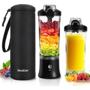 Mini Blender-Blender-Blender &agrave; emporter-Smoothie Maker-Blender portable - Mini Blender rechargeable-Blender portable-L&eacute;g-Noir