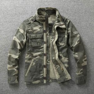 Blouson Camouflage-Militaire Cargo Homme INSFITY - Coton Haute Qualit&eacute; - Vert Camouflage