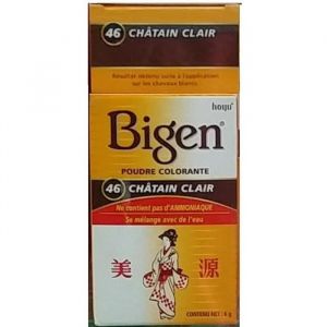 Poudre colorante - BIGEN - Ch&acirc;tain clair 46 - Sans ammoniaque - Pour tous types de cheveux - Mixte