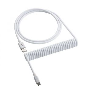 C&acirc;ble pour clavier - CABLEMOD - Classique spiral&eacute; - Blanc glacier - USB-C - R&eacute;tractable