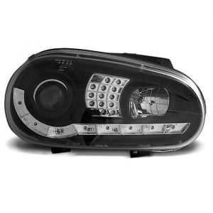 Paire de feux phares VW Golf 4 97-03 Daylight led noir cligno led