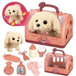 Robot Chien Jouet - VET - Malette Docteur - &Eacute;lectrique - Peluche - Rose