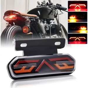 Feu arrière moto multifonction feu stop LED universel étanche 12 V feu de route clignotant pour moto vélo électronique