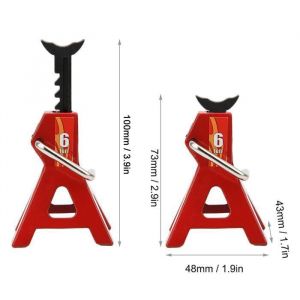Ensemble de 2 chandelles métalliques 6T pour réparation de voiture télécommandée 1/10 rouge