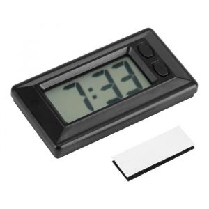 Petit réveil numérique Horloge électronique numérique LCD ultra-mince Réveil numérique ， Tableau de bord de voiture Horloge