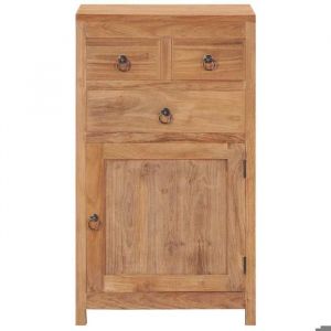 Bon plan Buffet bahut vaisselier - JILI HOT - Buffet 50x30x90cm - Bois de teck massif - commode Salon/Cuisine Thome9170081