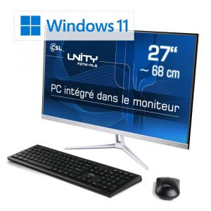 PC tout-en-un - CSL - Unity F27W-ALS - 27 pouces - 8 Go RAM - 1 To SSD - Windows 11 Pro
