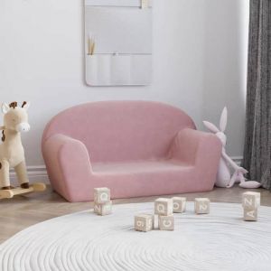 BEAU Fauteuil B&eacute;b&eacute; Enfant/Canap&eacute; pour enfants 2 places - Rose peluche douce mode303424
