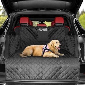 Coffre Protection Housse de Coffre Couverture de Voiture pour Chien Imperm&eacute;able et Antid&eacute;rapant pour Universelle SUV 185*105 cm