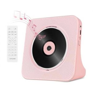 Lecteur CD Portable avec Bluetooth USB Entr&eacute;e/Sortie AUX Lecteur CD de Bureau Enfants Lecteur de Musique HiFi en avec Label