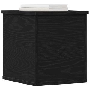 El&eacute;gant Coffre de rangement Banc de salon - Noir Ch&ecirc;ne - 30x35x35 cm - bois ding&eacute;nierie &2886272