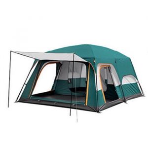 Tente familiale 2 chambres 8-12 personnes - Shipenophy - Vert fonc&eacute; - Imperm&eacute;able double couche - 460x305x200cm
