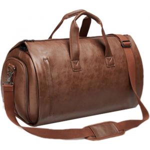 Sac de voyage &agrave; v&ecirc;tementssac de voyage en cuir PU avec compartiment &agrave; chaussuressac convertible &eacute;tanche PZCC