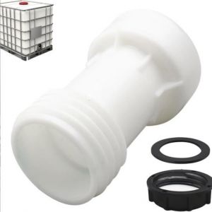 IBC Accessoire de R&eacute;servoir - AQSACOKIYA - Adaptateur s60 x 6 Rallonge Entretoise 60mm Vanne Cuve 1000l Plastique Filetage Grossier
