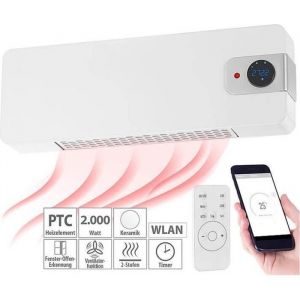Radiateur soufflant - Sichler - WLAN - Céramique - 2000 W - Écran LED - Compatible Google & Alexa