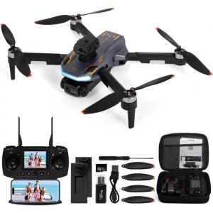 Drone avec camera Moteur sans balais FPV Drone avec ecran 2.4 inch adulte Auto-Hover Controle gestuel 32GB SD Card with Card