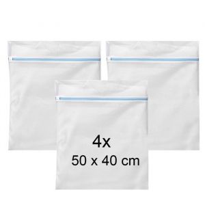 Filet à linge filets à linge professionnels (sacs à linge 4 pièces pour lave-linge et sèche-linge) fermeture éclair robuste