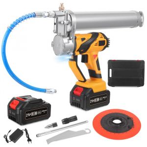 Pompe a Graisse Electrique 10000PSI 2000mAh Double Batterie Avec Une Lumi&egrave;re LED Brillante Flexible 400mm (157) et Tuyau Droit
