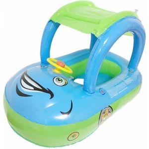 Bouée Siège Gonflable Bébé Enfant TEMPSA - Parasol Trompette & Volant - 6-36 Mois 15kg - Couleur aléatoire